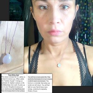 Natural Pearl White Opal Necklace